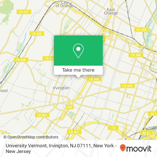 University Vermont, Irvington, NJ 07111 map