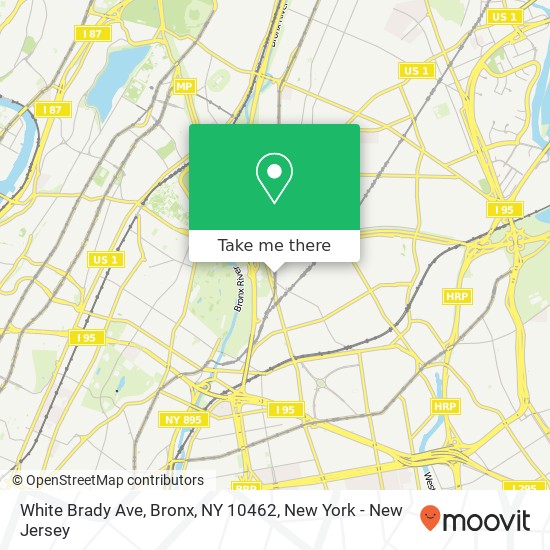 White Brady Ave, Bronx, NY 10462 map