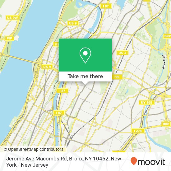 Jerome Ave Macombs Rd, Bronx, NY 10452 map