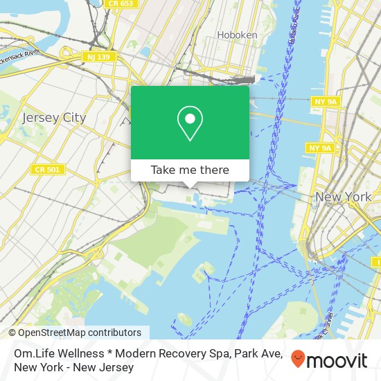 Mapa de Om.Life Wellness * Modern Recovery Spa, Park Ave