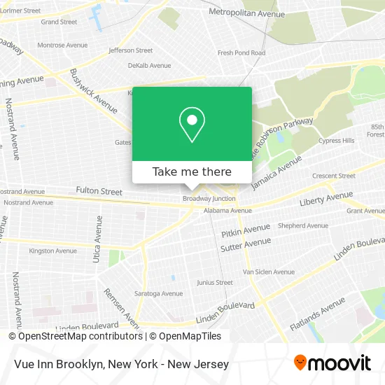 Vue Inn Brooklyn map