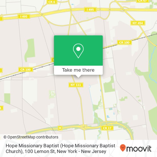 Hope Missionary Baptist (Hope Missionary Baptist Church), 100 Lemon St map