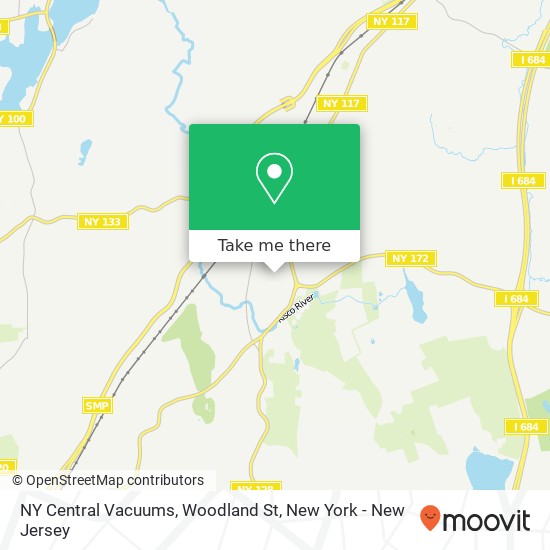 NY Central Vacuums, Woodland St map