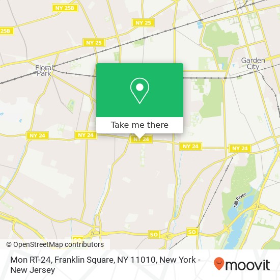Mapa de Mon RT-24, Franklin Square, NY 11010