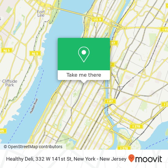 Healthy Deli, 332 W 141st St map