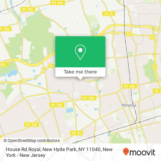 Mapa de House Rd Royal, New Hyde Park, NY 11040
