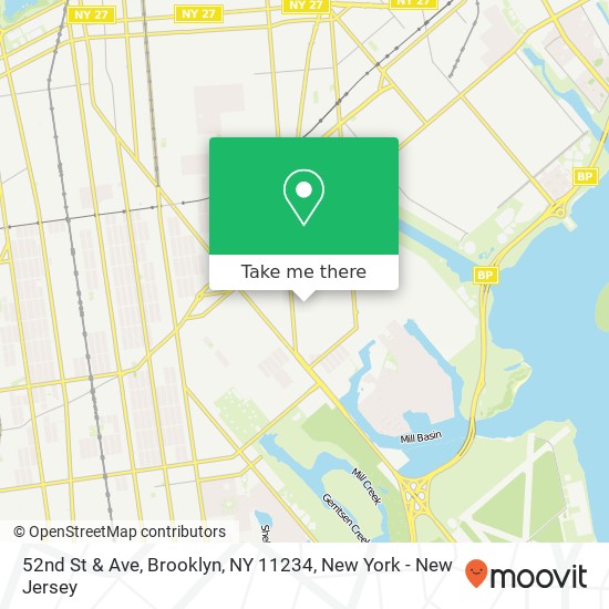 Mapa de 52nd St & Ave, Brooklyn, NY 11234