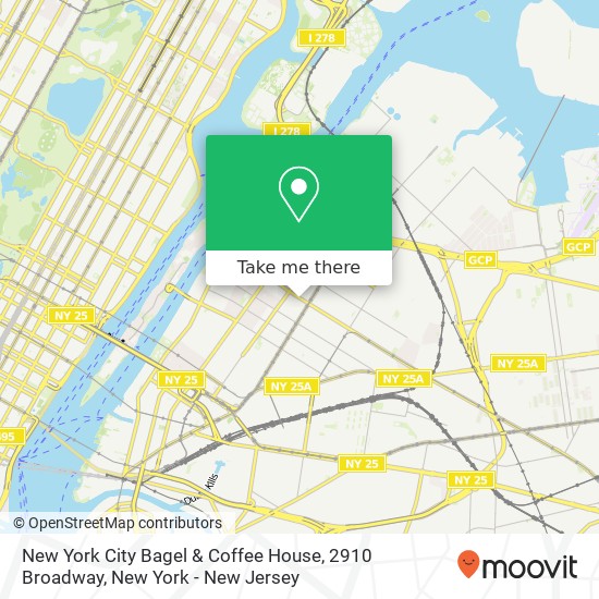 Mapa de New York City Bagel & Coffee House, 2910 Broadway