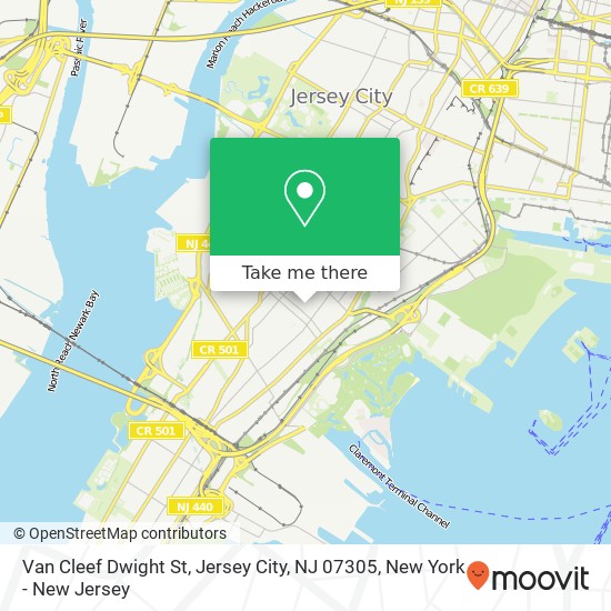 Mapa de Van Cleef Dwight St, Jersey City, NJ 07305