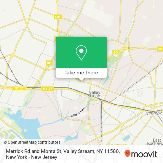 Mapa de Merrick Rd and Monta St, Valley Stream, NY 11580