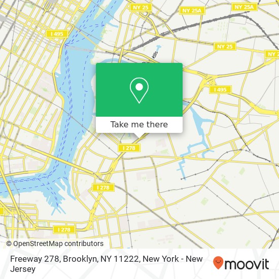 Mapa de Freeway 278, Brooklyn, NY 11222