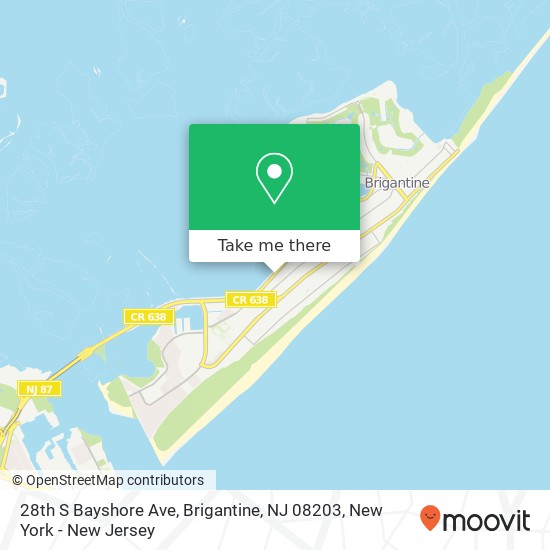 28th S Bayshore Ave, Brigantine, NJ 08203 map