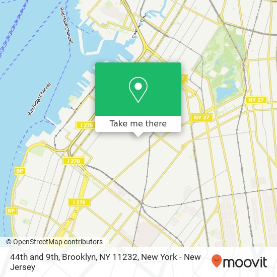 44th and 9th, Brooklyn, NY 11232 map