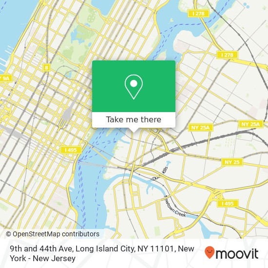 Mapa de 9th and 44th Ave, Long Island City, NY 11101