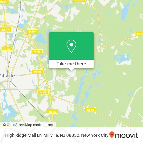 High Ridge Mall Ln, Millville, NJ 08332 map