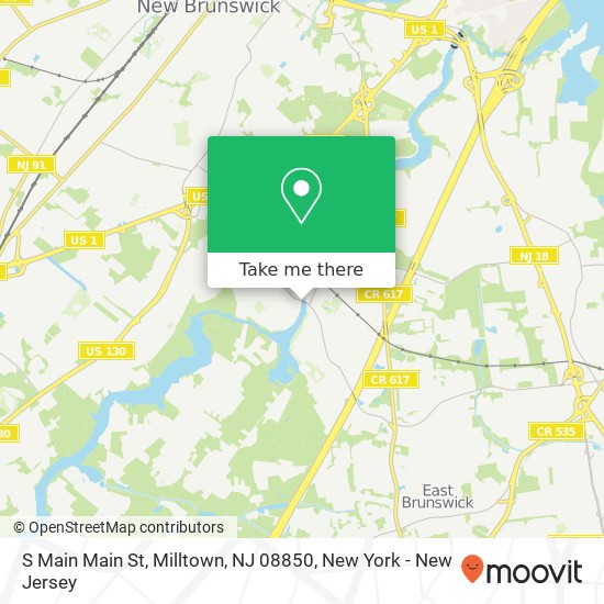 Mapa de S Main Main St, Milltown, NJ 08850
