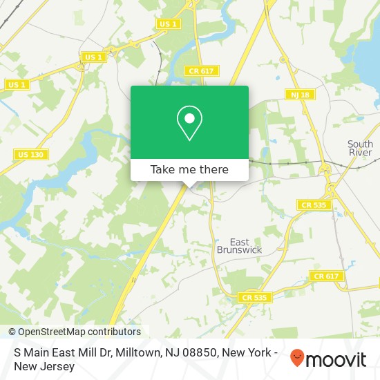 S Main East Mill Dr, Milltown, NJ 08850 map