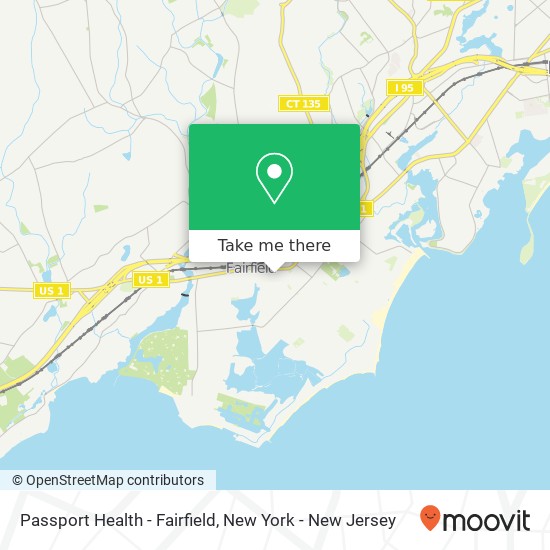 Passport Health - Fairfield map