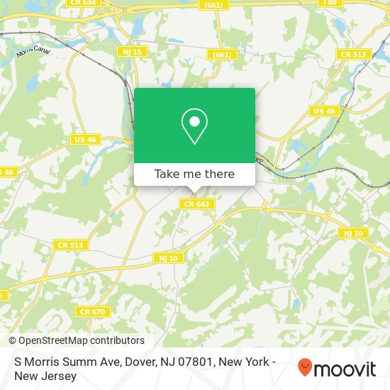 Mapa de S Morris Summ Ave, Dover, NJ 07801
