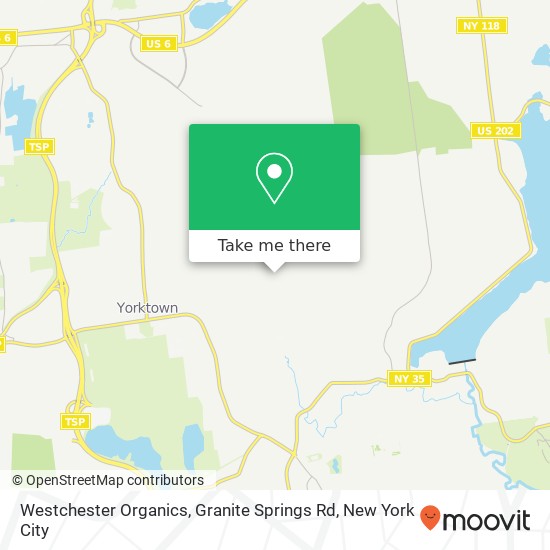 Westchester Organics, Granite Springs Rd map