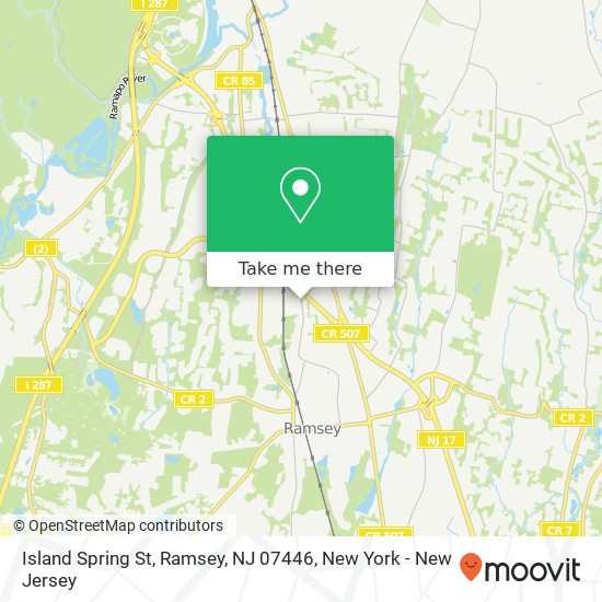 Mapa de Island Spring St, Ramsey, NJ 07446