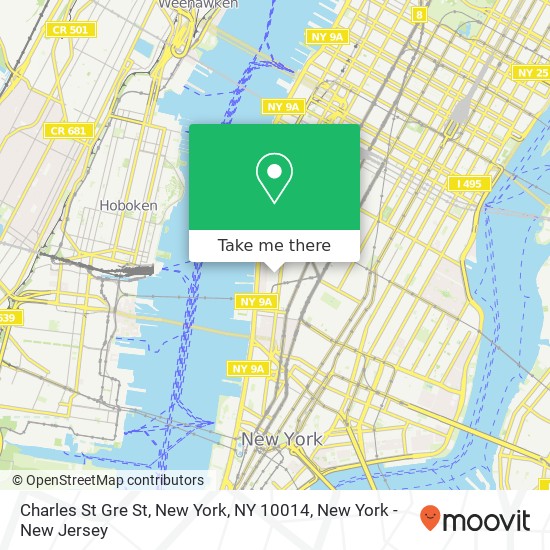 Mapa de Charles St Gre St, New York, NY 10014
