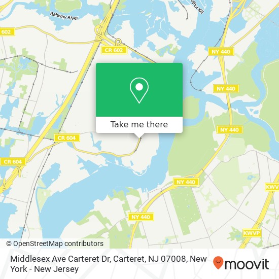 Middlesex Ave Carteret Dr, Carteret, NJ 07008 map