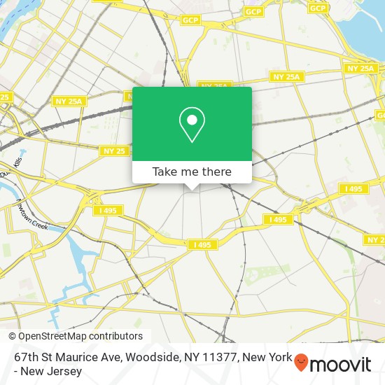 67th St Maurice Ave, Woodside, NY 11377 map