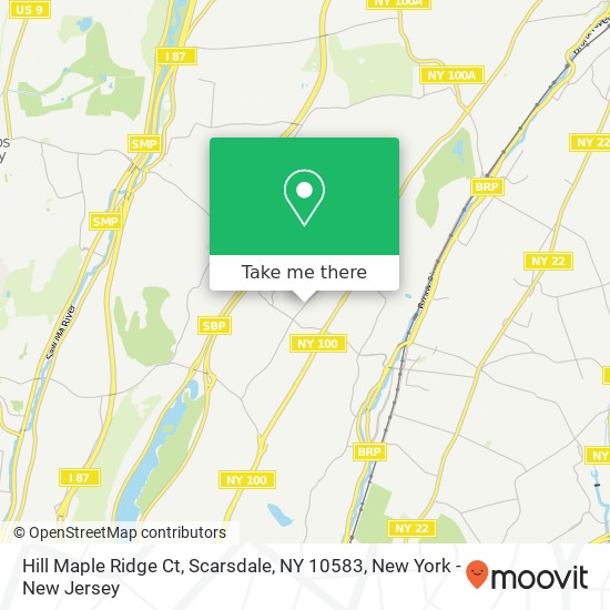 Mapa de Hill Maple Ridge Ct, Scarsdale, NY 10583