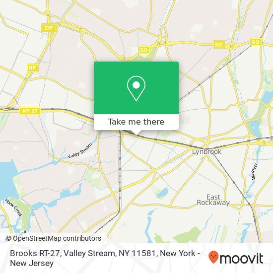 Mapa de Brooks RT-27, Valley Stream, NY 11581