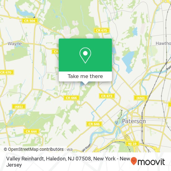 Mapa de Valley Reinhardt, Haledon, NJ 07508