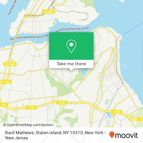 Mapa de Bard Mathews, Staten Island, NY 10310