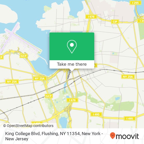 Mapa de King College Blvd, Flushing, NY 11354