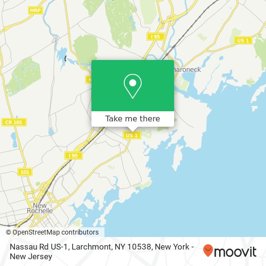 Mapa de Nassau Rd US-1, Larchmont, NY 10538