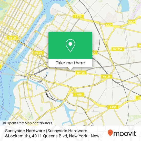 Sunnyside Hardware (Sunnyside Hardware &Locksmith), 4011 Queens Blvd map