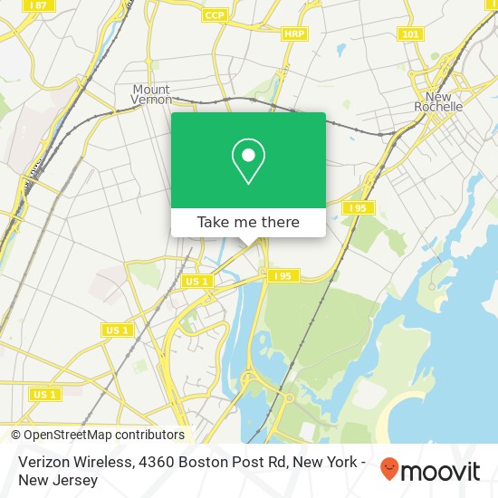 Mapa de Verizon Wireless, 4360 Boston Post Rd