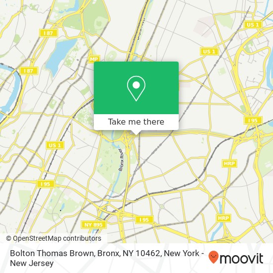 Mapa de Bolton Thomas Brown, Bronx, NY 10462