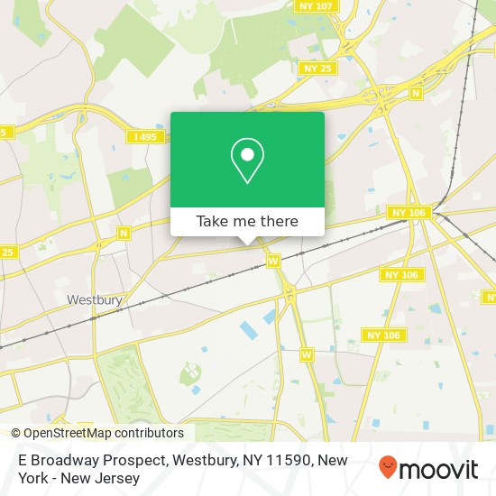 Mapa de E Broadway Prospect, Westbury, NY 11590