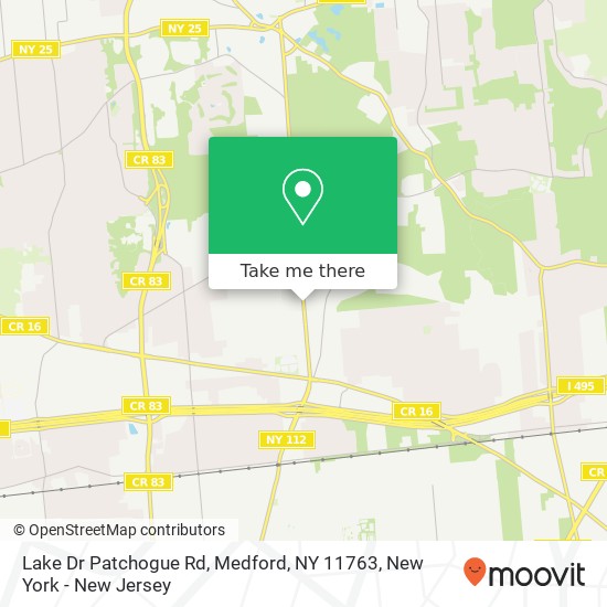 Mapa de Lake Dr Patchogue Rd, Medford, NY 11763