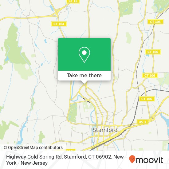 Mapa de Highway  Cold Spring Rd, Stamford, CT 06902