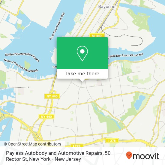 Mapa de Payless Autobody and Automotive Repairs, 50 Rector St