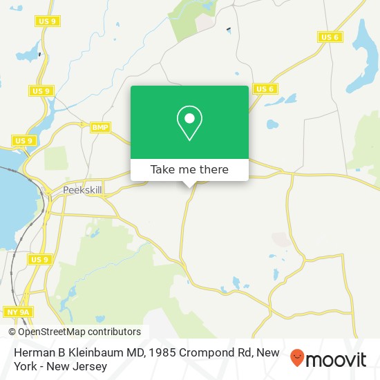 Mapa de Herman B Kleinbaum MD, 1985 Crompond Rd
