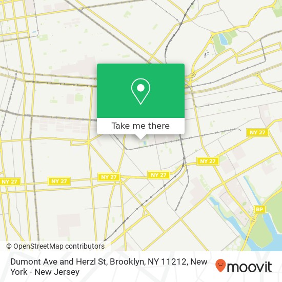 Mapa de Dumont Ave and Herzl St, Brooklyn, NY 11212