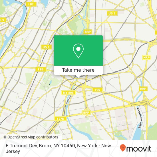 Mapa de E Tremont Dev, Bronx, NY 10460
