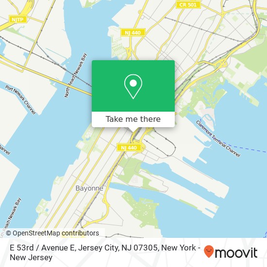 E 53rd / Avenue E, Jersey City, NJ 07305 map