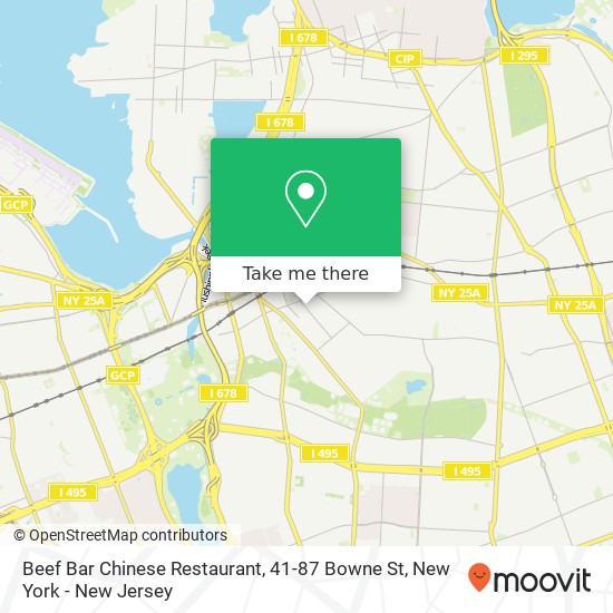 Mapa de Beef Bar Chinese Restaurant, 41-87 Bowne St