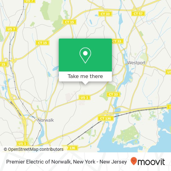 Mapa de Premier Electric of Norwalk
