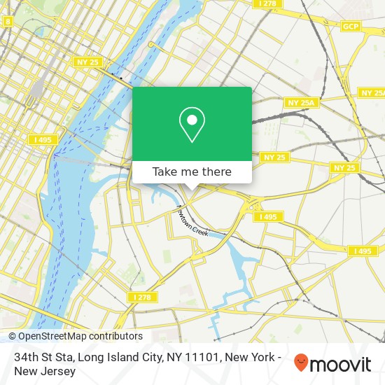 Mapa de 34th St Sta, Long Island City, NY 11101