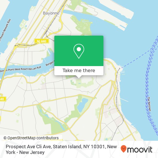 Mapa de Prospect Ave Cli Ave, Staten Island, NY 10301