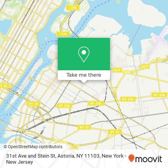 Mapa de 31st Ave and Stein St, Astoria, NY 11103
